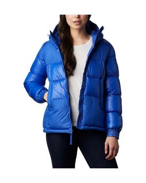 Columbia Pike Lake Ii Puffer Jacket Insulated Hooded Gn - Blue