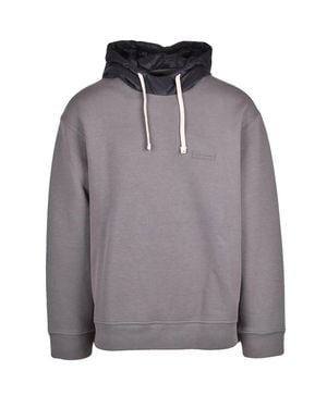 ARMANI EXCHANGE Stretch Cotton-Blend Hoodie - Gray