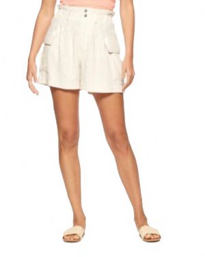 Flag & Anthem Sylvania Linen Blend Cargo Short - White