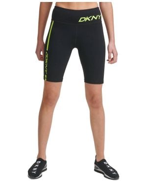DKNY Sport High-Waist Bike Shorts - Blue