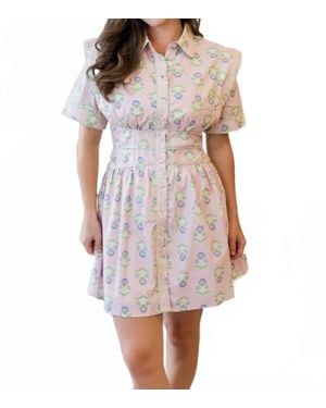 Karlie Victoria French Floral Mini Dress - White