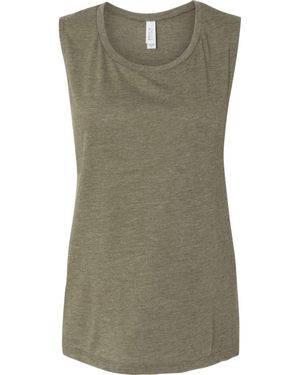 Bella Canvas Flowy Scoop Muscle Tank - Green