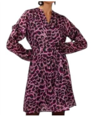 EsQualo Feather Flow Mini Dress - Red