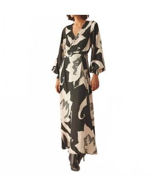 Omika Lorelei Wrap Dress - Metallic