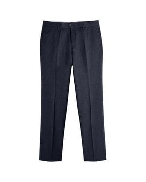 Incotex Rialto Herringbone Dyed Cotton Tailored Pants - Blue