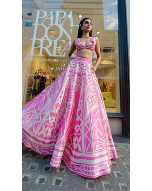 Papa Don't Preach Little Miss Sass Skirt Set - Pink