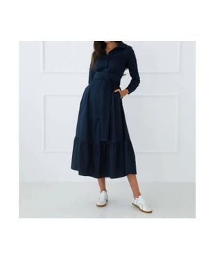 Monica Nera Carrie Shirt Dress - Blue