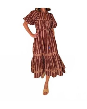 Omika Wren Midi Dress - Red