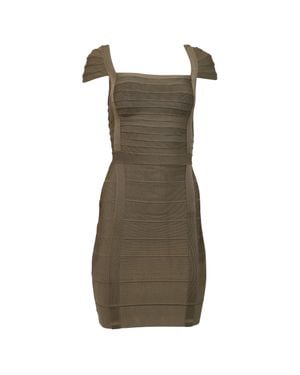 Hervé Léger Kristen Mini Dress - Green