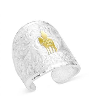 Montana Silversmiths Out West Custom Initial Ring - Metallic