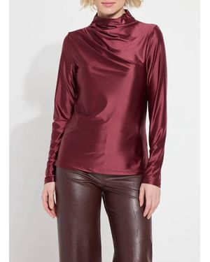 Lyssé Shalom Satin Top - Red