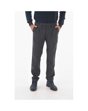 Cruna Double-Pleated Roppongi2P. L. Pinstriped Pants - Blue