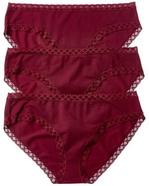 Natori 3Pk Bliss Girl Brief - Red