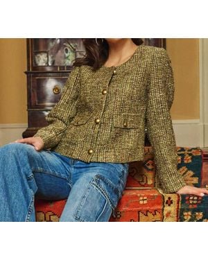 EsQualo Tweed Blazer - Green