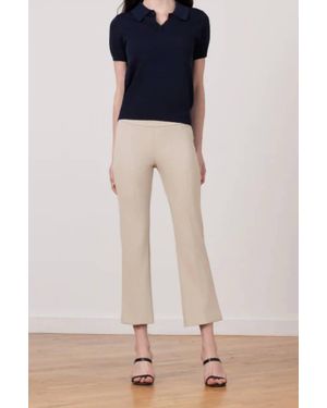 Avenue Montaigne Needle Line Cropped Flare Cut Pant - Blue