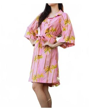 Pick Happy Kimono Dress - Pink