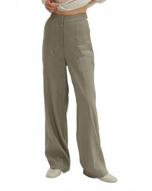 Crescent Janey Cut-Out Trouser Pants - Green