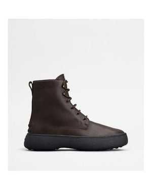 Tod's W. G. Heritage Lace-Up Ankle Boots - Black