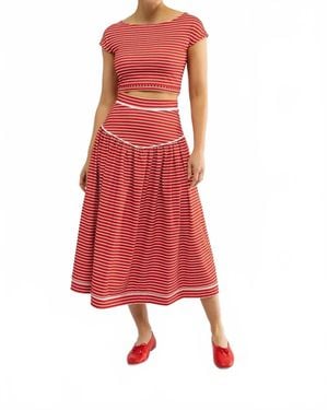 Smith & Quinn Mina Boat Neck Top - Red