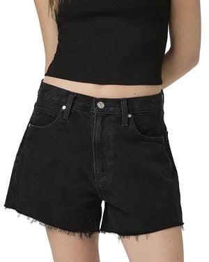 PAIGE Archie Raw Hem Dove Short - Black