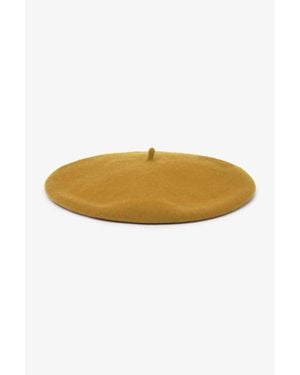 Rita Row Wool Beret - Yellow