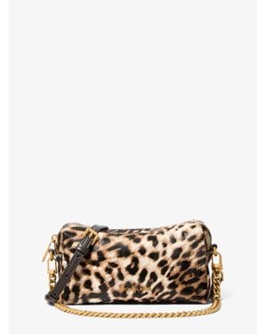 Michael Kors Bryant Small Leopard Print Calf Hair Convertible Crossbody Bag - Multicolor