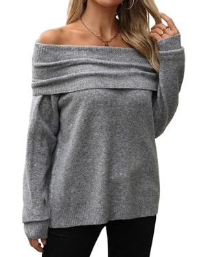 Luna Tuccini Wool-Blend Sweater - Gray