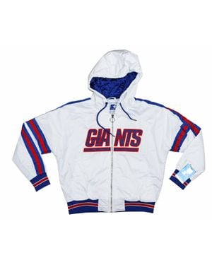 Starter New York Giants Nfl Football Hooded Full Zip Jacket - Blue
