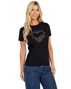 Guess Eco Keke Heart Tee - Black