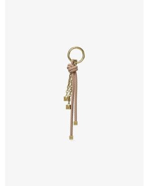 Michael Kors Tone And Speckled Cord Bag Charm - White