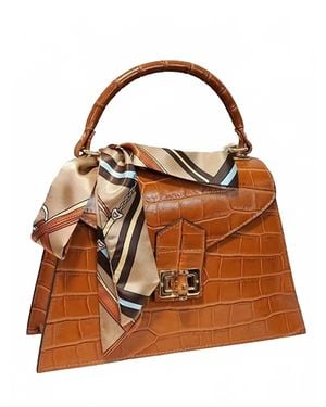 Charlie Leather Teresa Medium Handbag And Crossbody Bag - Brown