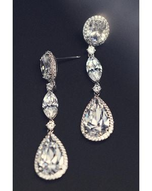 Nadri Crystal Drop Earrings - Blue