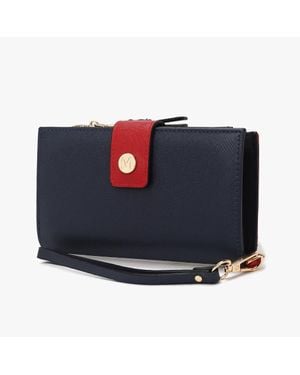 MKF Collection by Mia K Mkf Collection Solene Vegan Leather Wristlet Wallet By Mia K - Blue