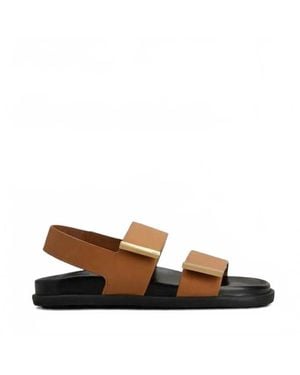 Tod's Leather Strap Sandals - Brown