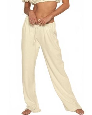 Montce Rib Drawstring Pant - Natural