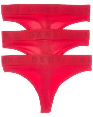 DKNY 3Pk Thong - Red