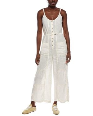 XCVI Macauley Crop Linen Jumpsuit - White