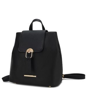 MKF Ingrid Vegan Leather Convertible Backpack - Black