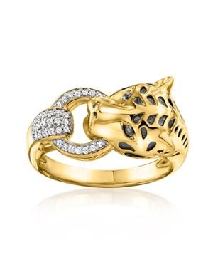 Ross-Simons Diamond Cheetah Ring - Metallic