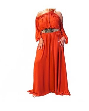 Nina Cheyenne Rust Radiance Maxi Dress - Red