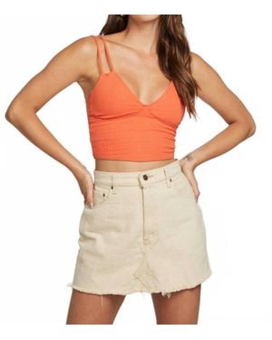 Chaser Brand Strand Crop Rib Tank - Orange