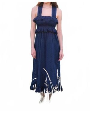Neve & Noor Ally Cotton Eyelet Sundress - Blue