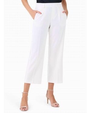 NIC+ZOE Avenue Summer Wide-Leg Crop Pants - White