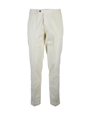 Michael Coal Cotton-Lycra Slim Fit Pants With Minimalist Design - Gray