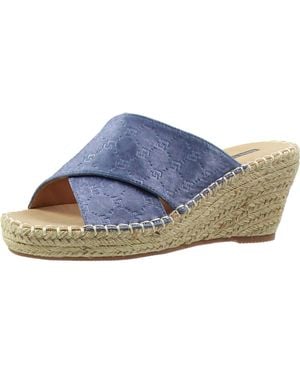 Good Choice Darine Round Toe Espadrille Platform Sandals - Blue