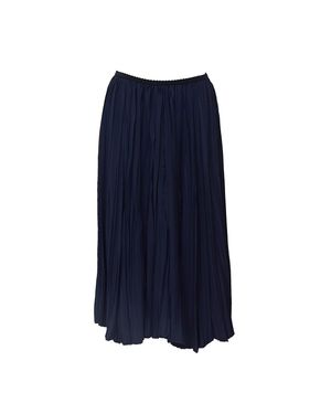 N°21 Pleated Midi Skirt With Elastic Waistband And Flowing Silhouette - Blue