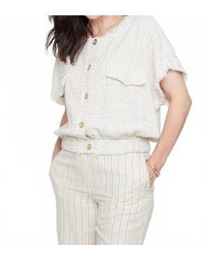 Renuar Woven Short Sleeve Jacket - White