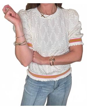 Voya Blouse With Contrast Trim - Gray