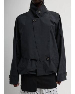 Tibi Charles Menswear Trench Anorak Jacket - Black