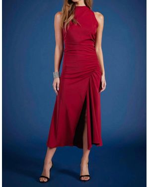 Bishop + Young Elle Halter Dress - Red